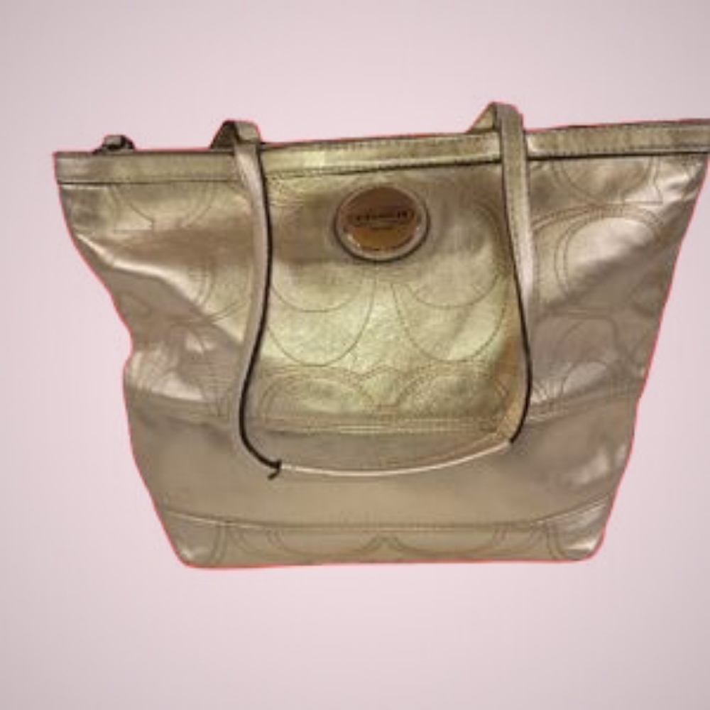 Gold Coach Women's Tote Bag